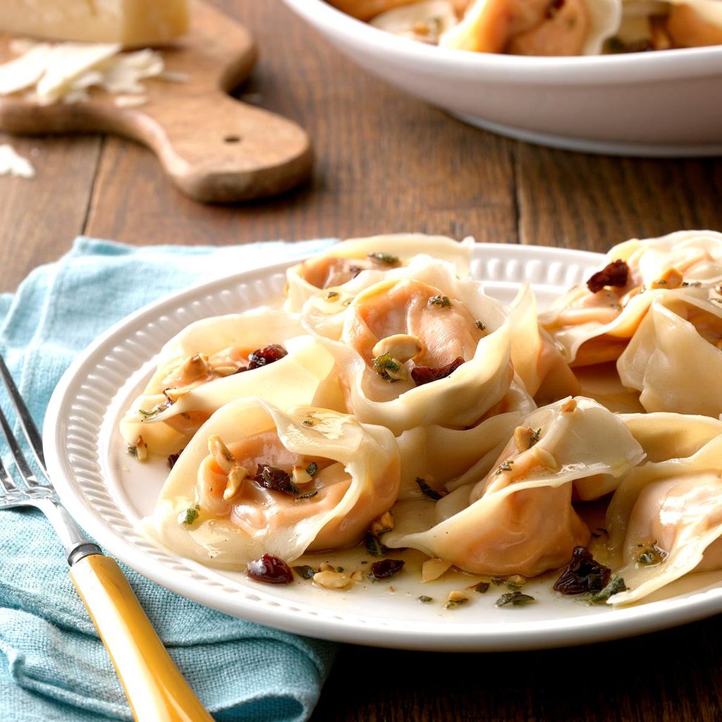 Sweet Potato Tortellini with Hazelnut Sauce