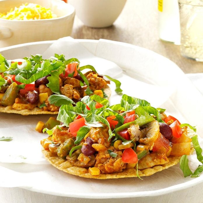 Tangy Turkey Tostadas