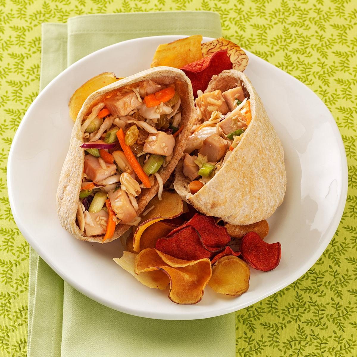 Thai Turkey Salad Pitas