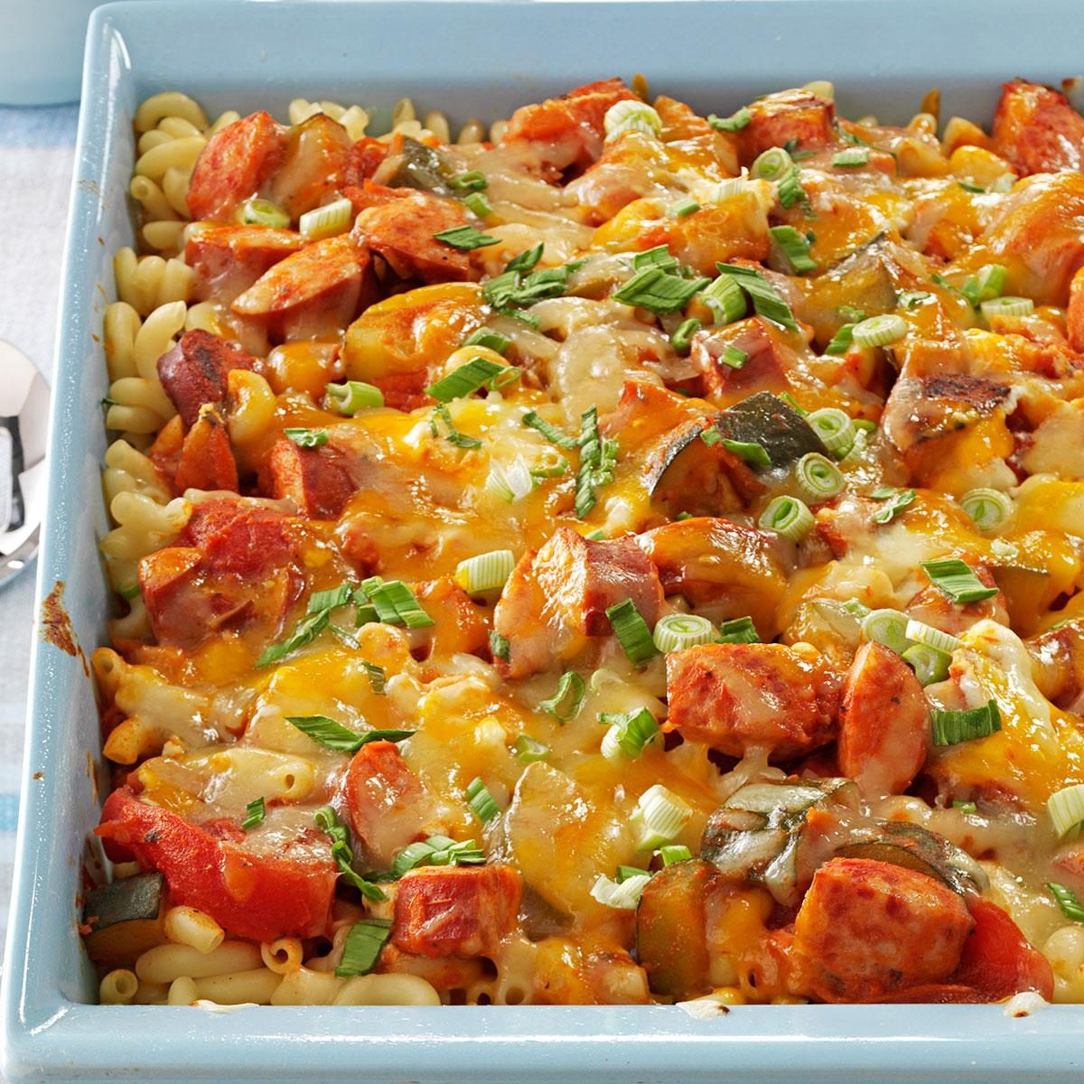 Three-Cheese Kielbasa Bake