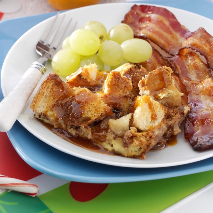 Toffee Apple French Toast with Caramel Syrup