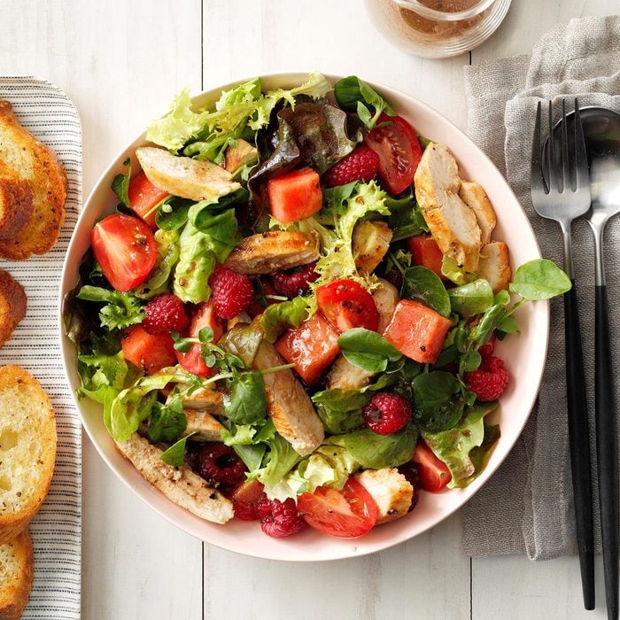 Tomato-Melon Chicken Salad