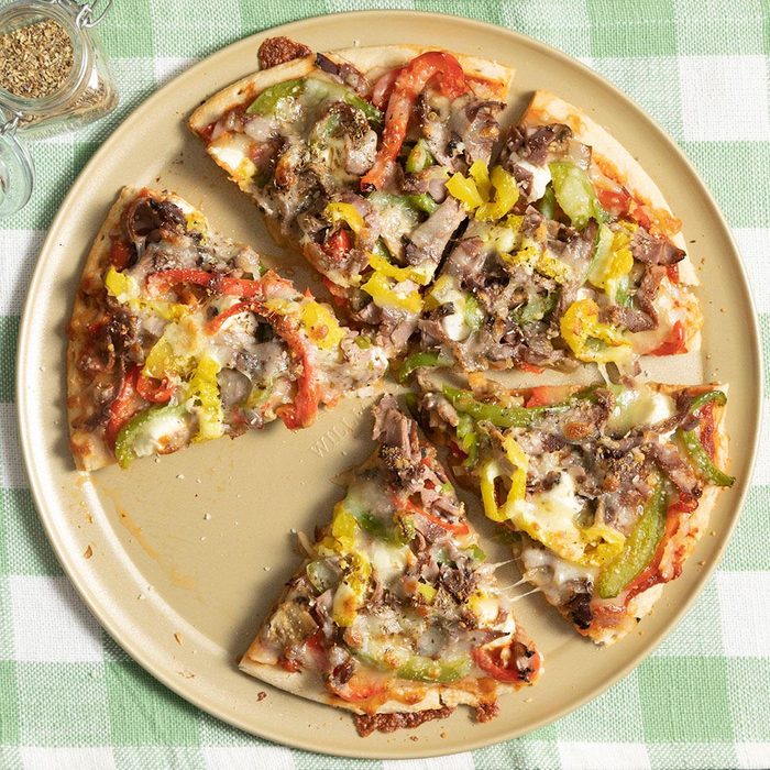 Traditional Philly Cheesesteak Pizza