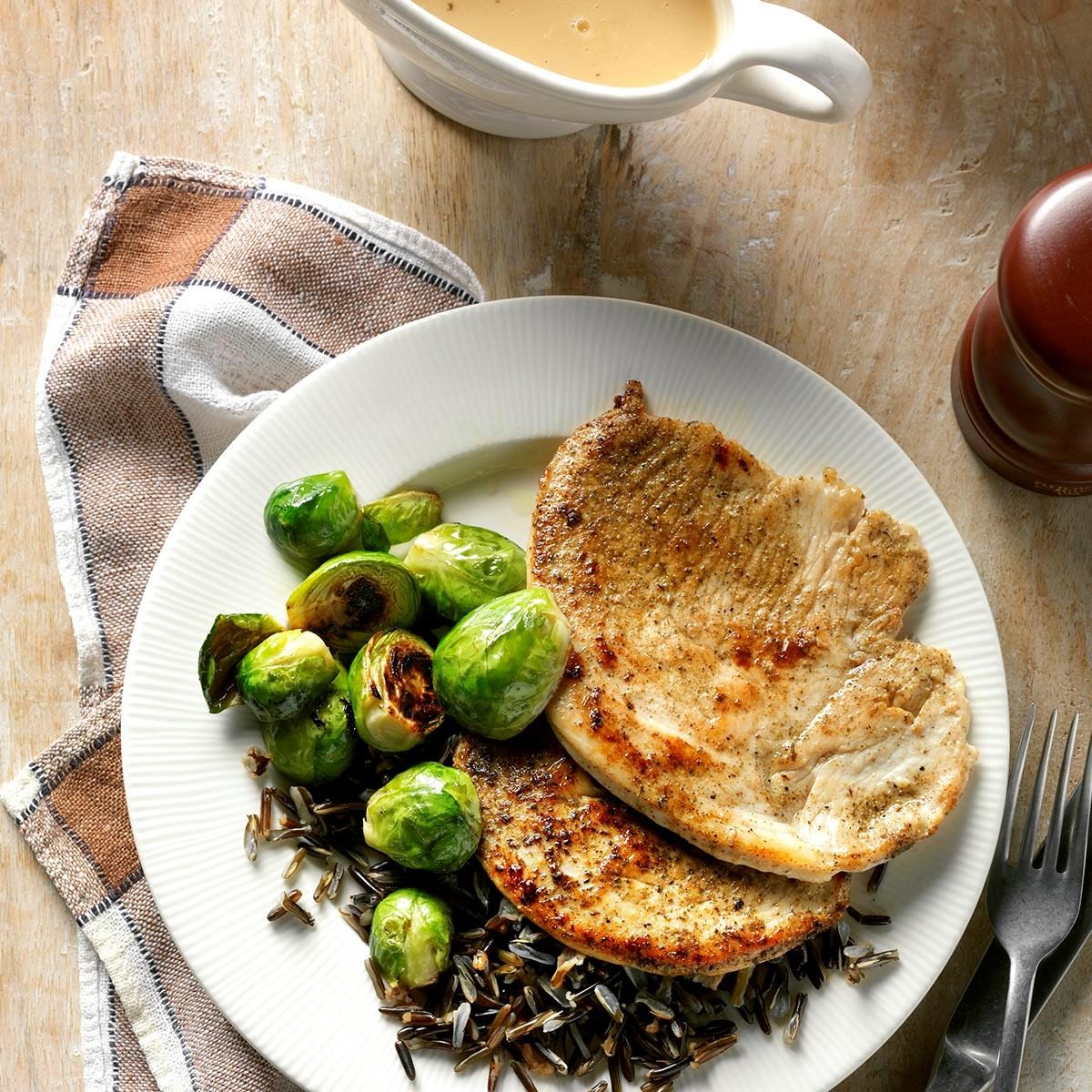 Turkey Cutlets with Pan Gravy