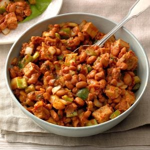 Turkey Pinto Bean Salad with Southern Molasses Dressing