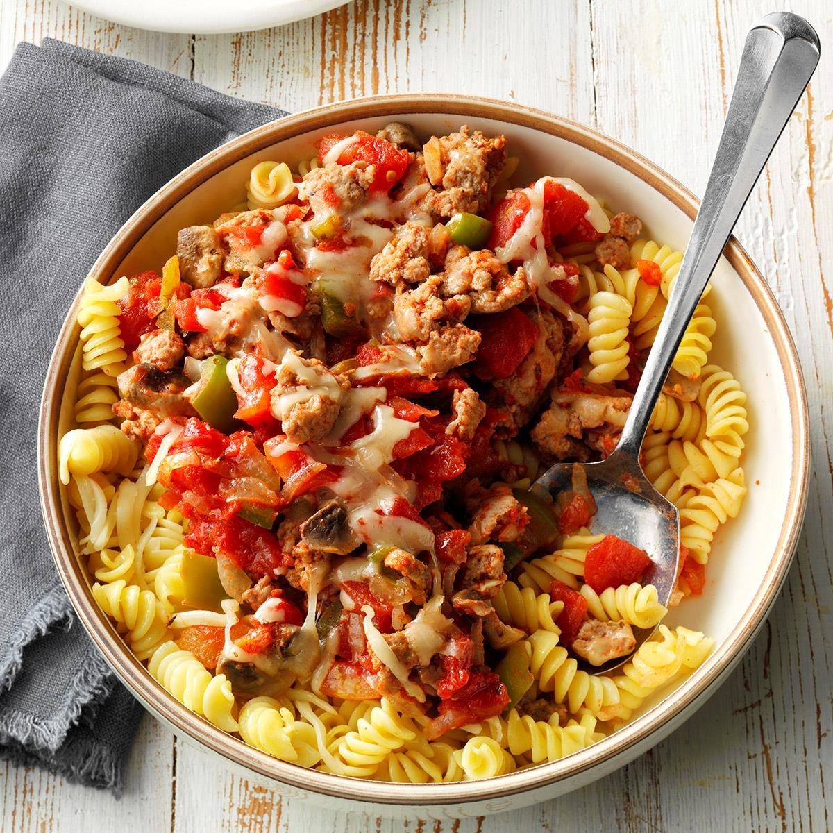 Turkey Sausage with Pasta