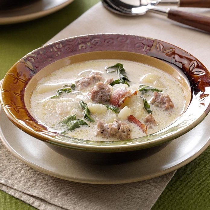 Tuscan Sausage and Potato Soup Recipe: How to Make It | Taste of Home