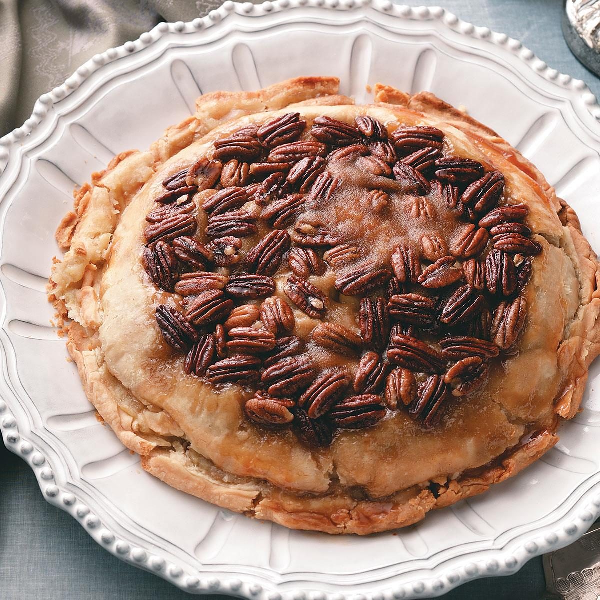 Upside-Down Apple Pecan Pie