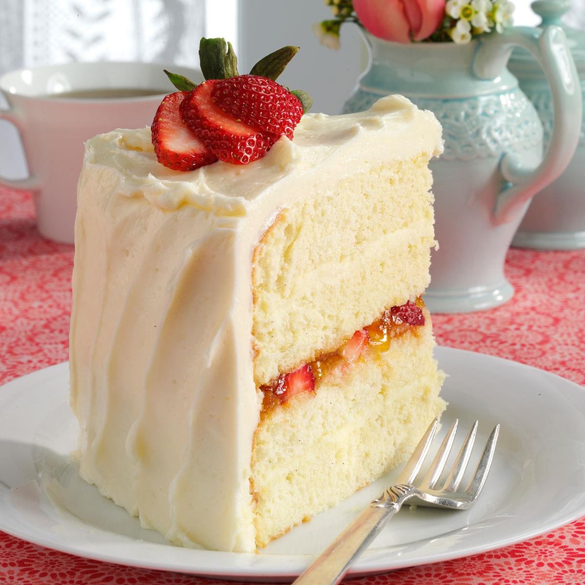 Vanilla Bean Cake with White Chocolate Ganache