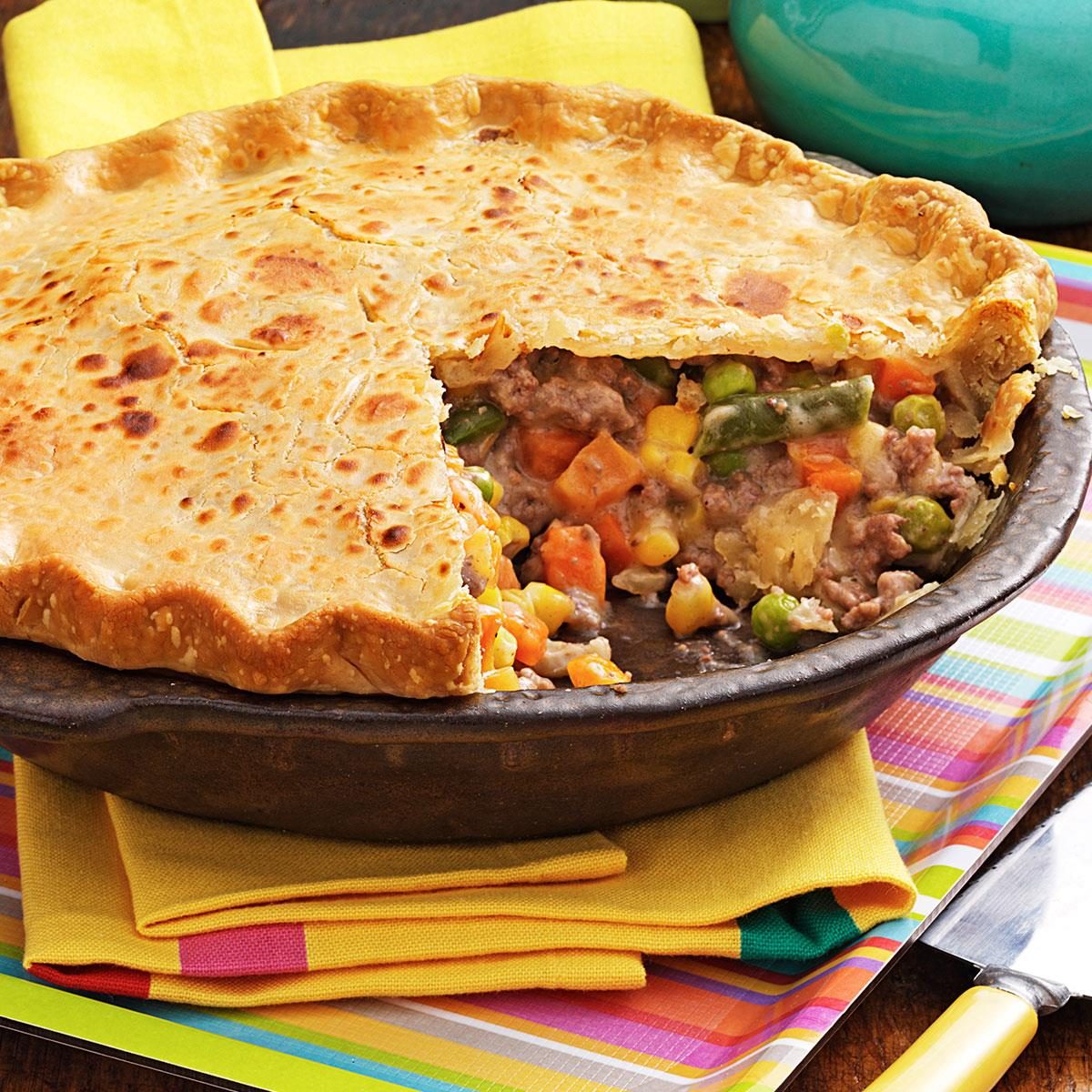 Vegetable Beef Pie  