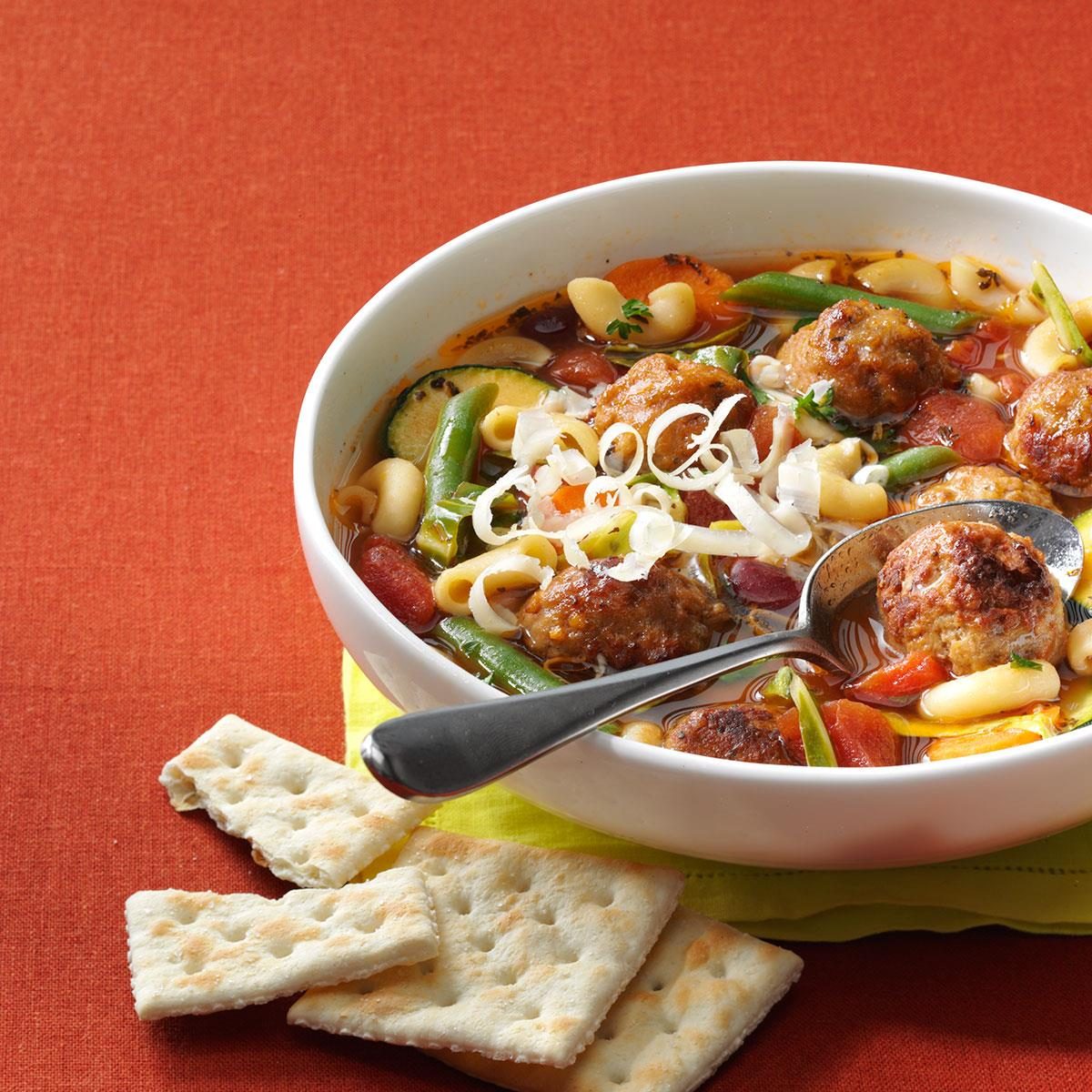 Slow Cooker Meatball Vegetable Soup