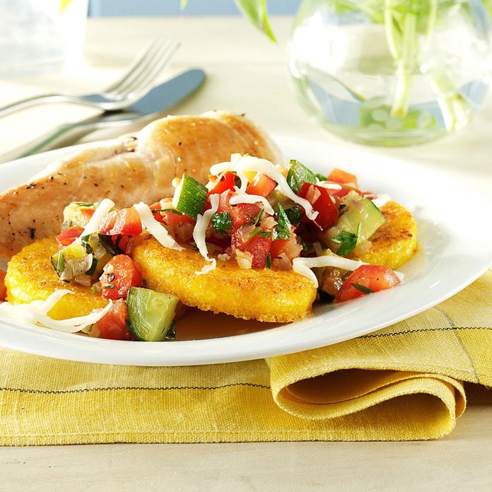 Veggie-Topped Polenta Slices