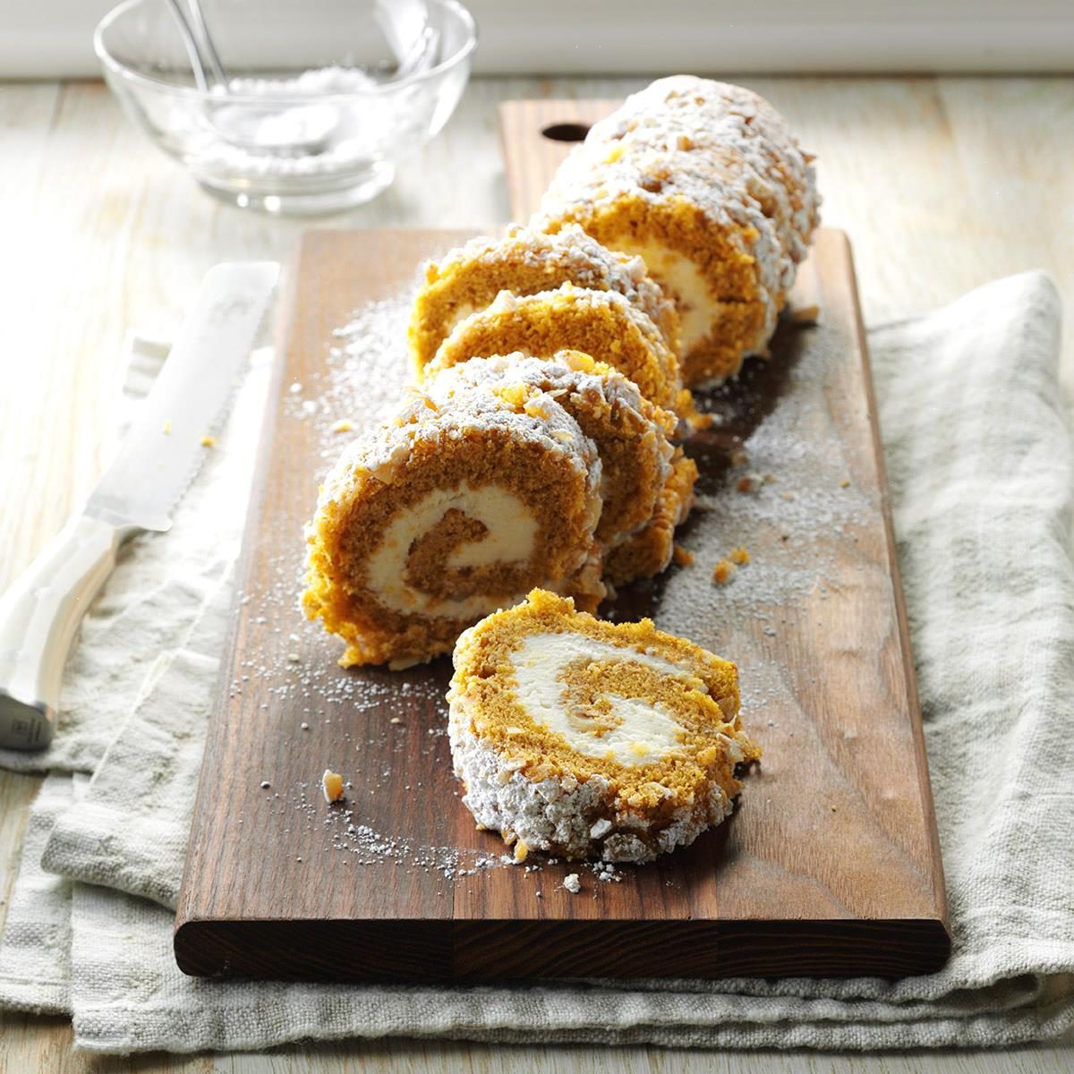 Walnut Pumpkin Cake Roll