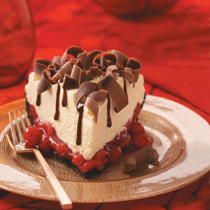 White Chocolate Mousse Cherry Pie