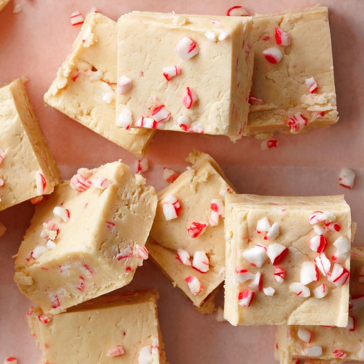 White Chocolate Peppermint Fudge