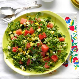 Yellow Squash & Watermelon Salad