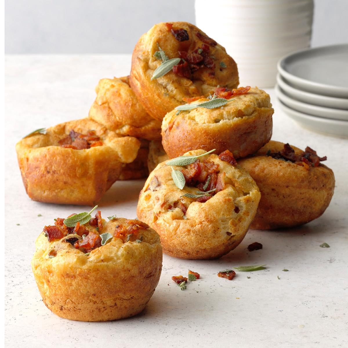 Yorkshire Pudding with Bacon and Sage