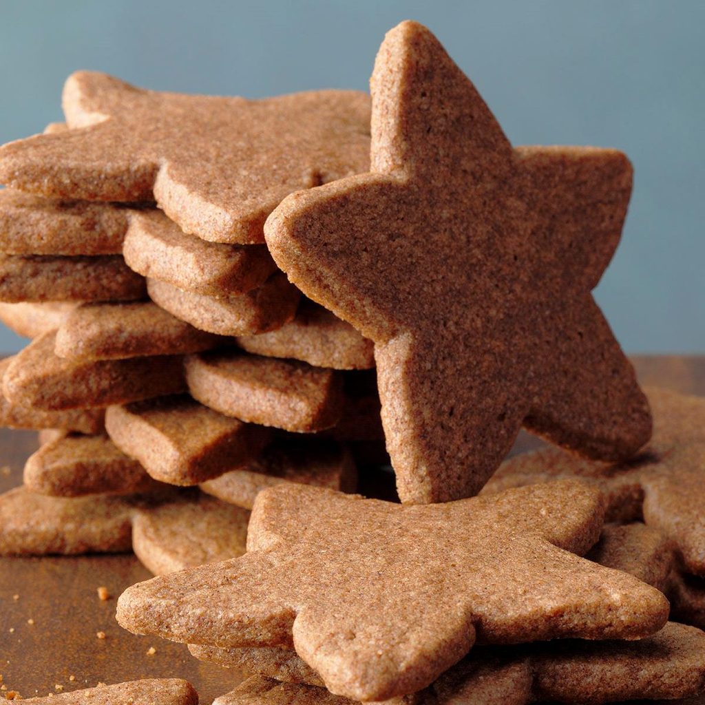 Zimtsterne german shortbread cookies in a star shape