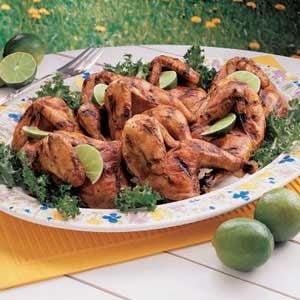 Marinated Grilled Game Hens