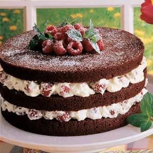 Chocolate Torte with Raspberry Filling