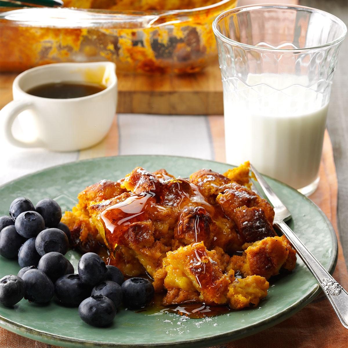 New Hampshire: Spiced Pumpkin French Toast Casserole