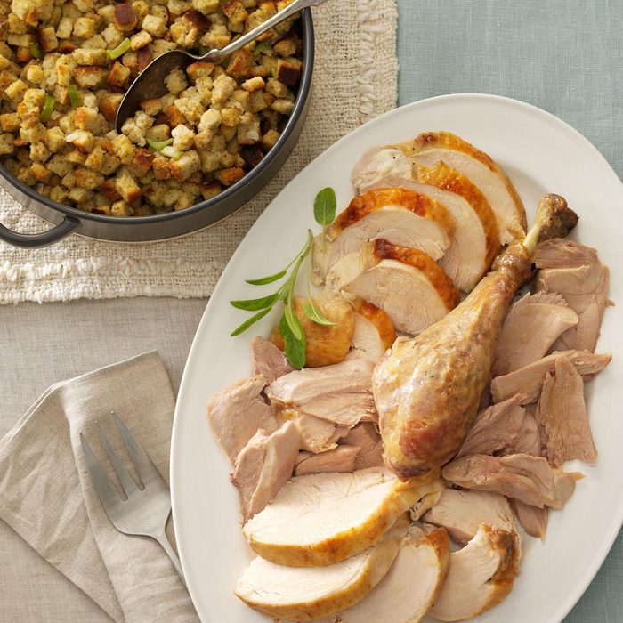 No-Fuss Herb-Roasted Turkey & Stuffing