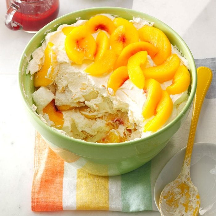 Peach Melba Trifle