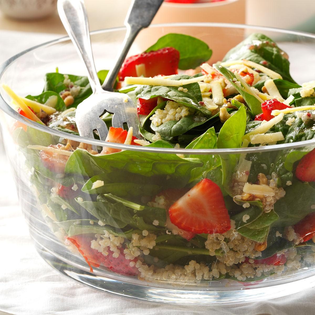 Strawberry-Quinoa Spinach Salad