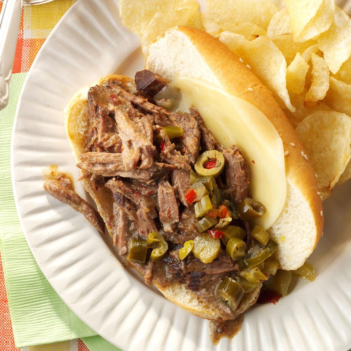 Slow-Cooker Italian Beef Sandwiches