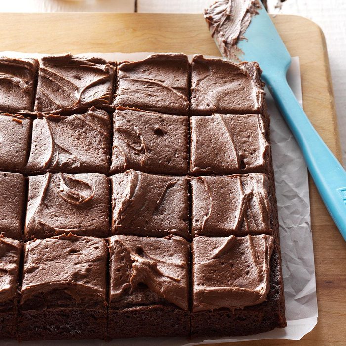 Frosted fudge brownies