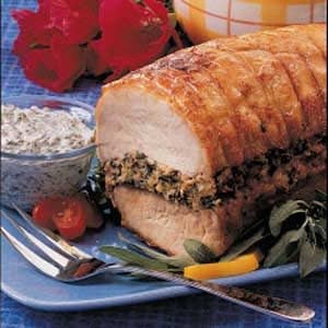 Pork Loin with Spinach Stuffing