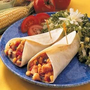 Quick Chicken and Corn Wraps