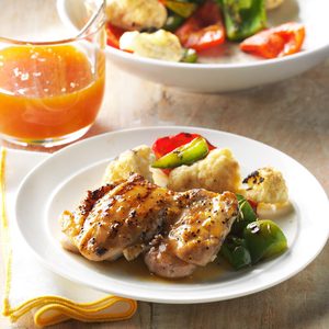 Grilled Orange Chicken Thighs