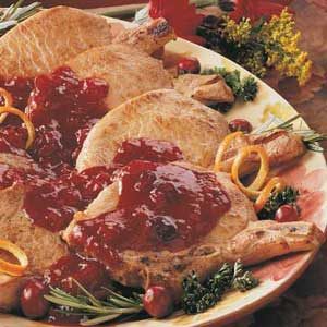 Pork Chops with Cranberries