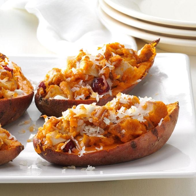 Triple-Stuffed Sweet Potatoes