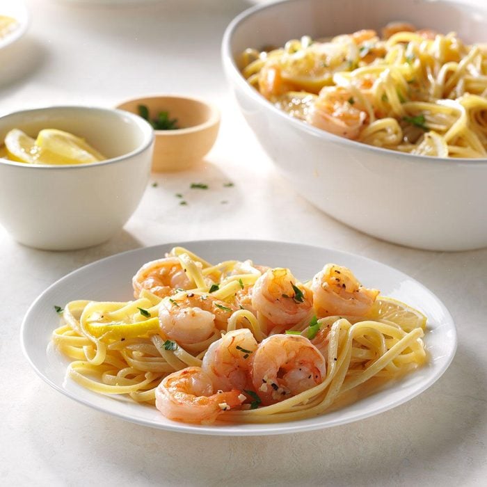 Lemon Shrimp Linguine