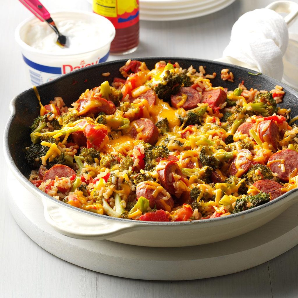 Broccoli, Rice and Sausage Dinner