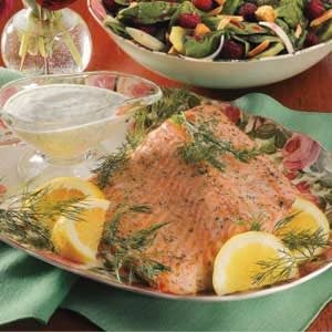 Salmon with Dill Sauce Recipe: How to Make It | Taste of Home