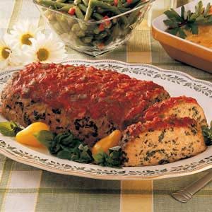 Turkey Spinach Meat Loaf
