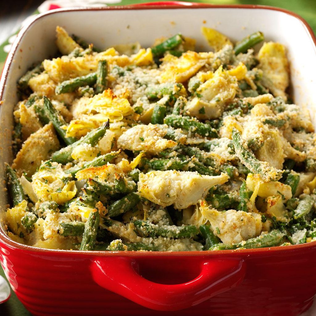 Italian Artichoke-Green Bean Casserole