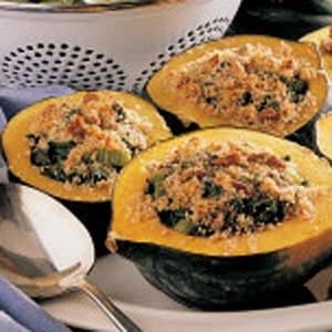Acorn Squash with Spinach Stuffing