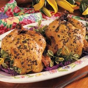 Herb-Roasted Game Hens