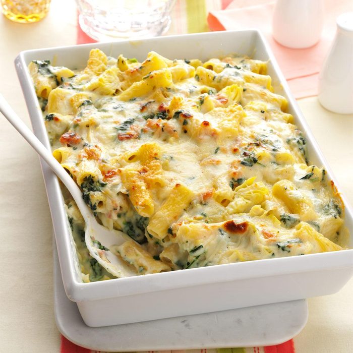 Creamy Spinach & Rigatoni Bake