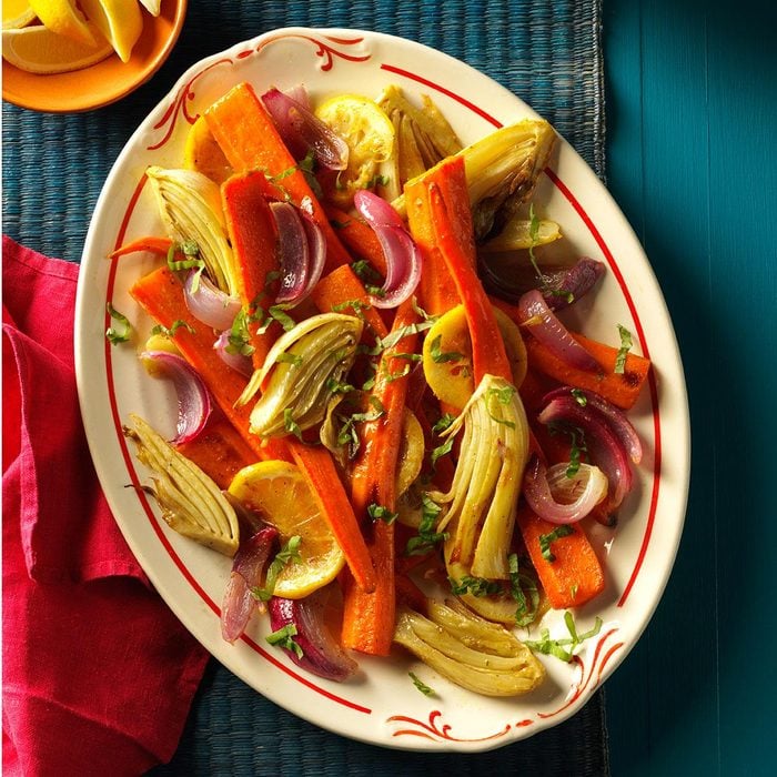 roasted carrots and fennel