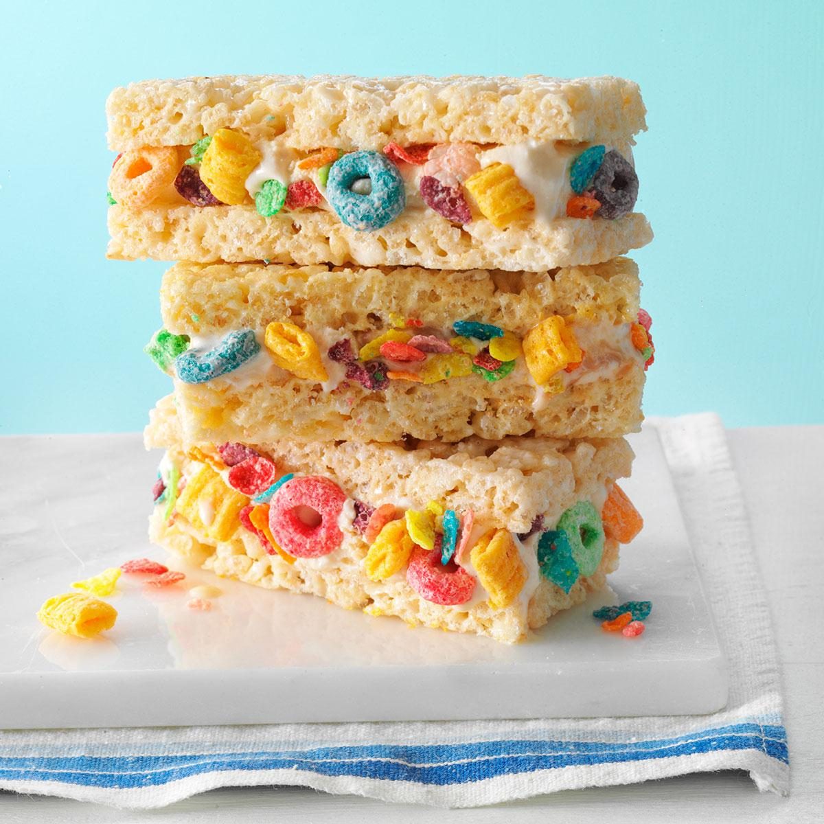 Cereal & Milk Ice Cream Sandwiches