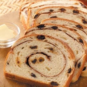 Swirled Cinnamon Raisin Bread