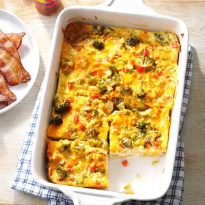 Colorful Broccoli Cheddar Casserole