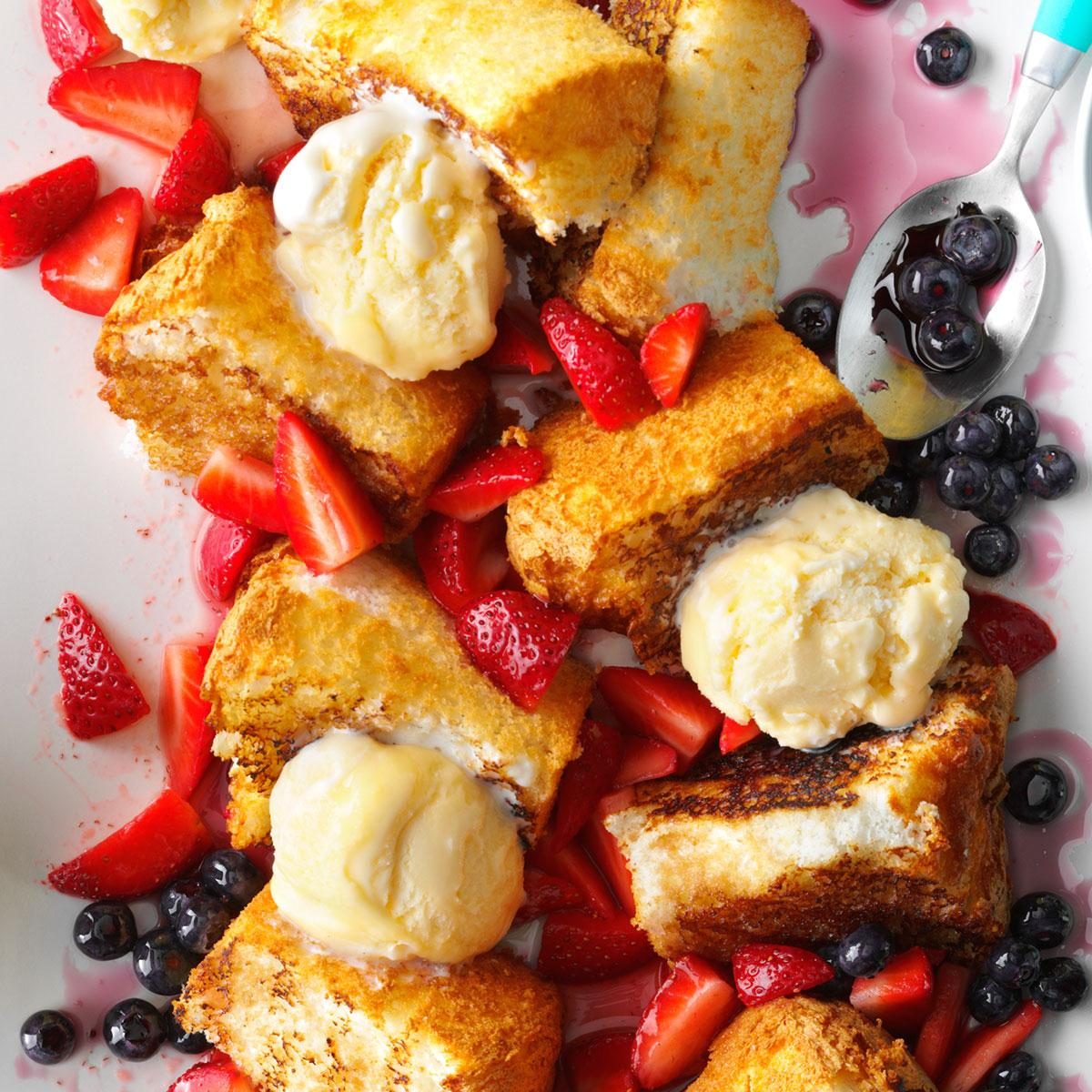 Grilled Angel Food Cake with Strawberries