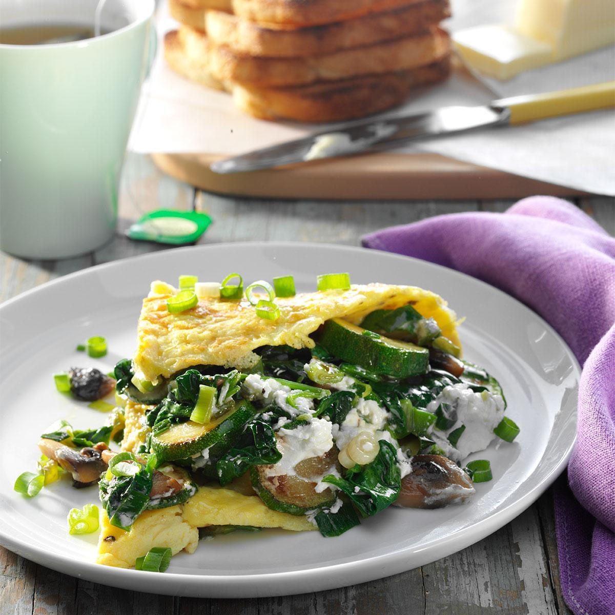 Day 3 Breakfast: Veggie Omelet with Goat Cheese