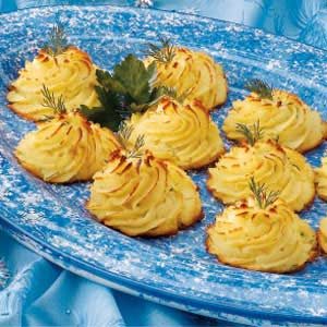 Dilled Duchess Potatoes Recipe How To Make It Taste Of Home